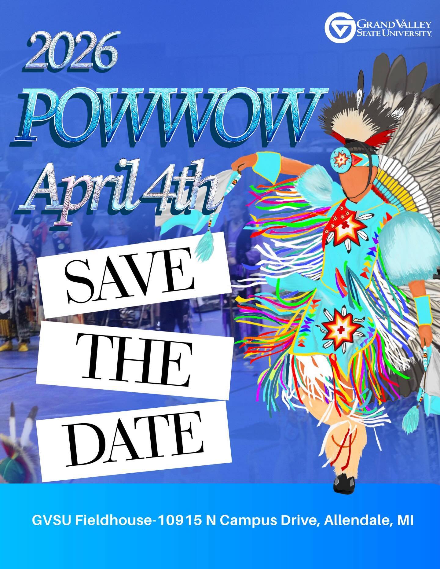 Flyer for 2026 Pow Wow on April 4, 2026